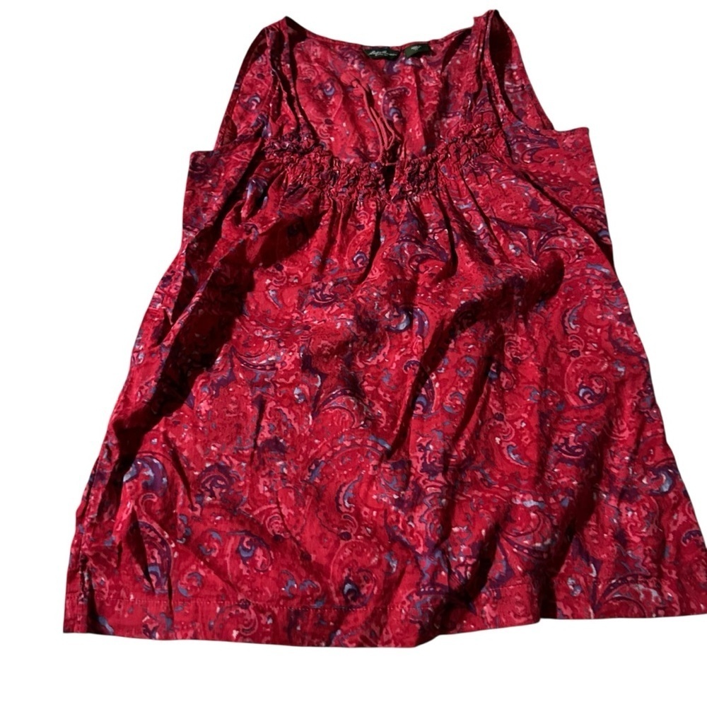Eddie Bauer Red Paisley Top